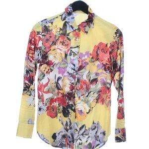 Vibrant Floral Men's Button Down Shirt